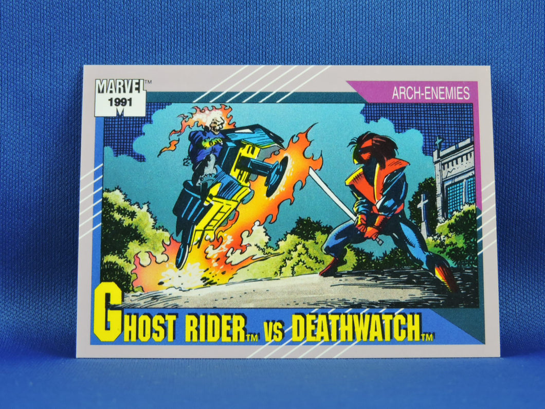 Marvel Collector Cards - 1991 Marvel Universe Series 2 - #109 Ghost Rider vs Deathwatch