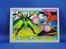 Charger l&#39;image dans la galerie, Marvel Collector Cards - 1991 Marvel Universe Series 2 - #110 Dr. Strange vs Baron Mordo
