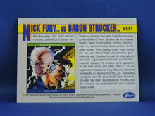 Charger l&#39;image dans la galerie, Marvel Collector Cards - 1991 Marvel Universe Series 2 - #111 Nick Fury vs Baron Strucker
