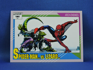 Marvel Collector Cards - 1991 Marvel Universe Series 2 - #112 Spider-Man vs Lizard