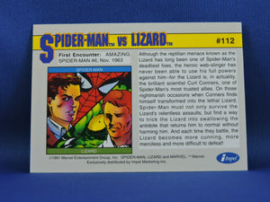 Marvel Collector Cards - 1991 Marvel Universe Series 2 - #112 Spider-Man vs Lizard