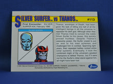 Load image into Gallery viewer, Marvel Collector Cards - 1991 Marvel Universe Series 2 - #113 Silver Surfer vs Thanos
