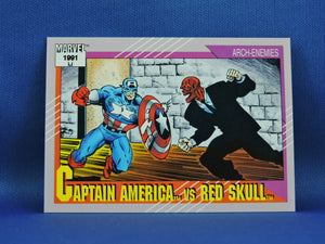 Marvel Collector Cards - 1991 Marvel Universe Series 2 - #115 Captain America vs Red Skull