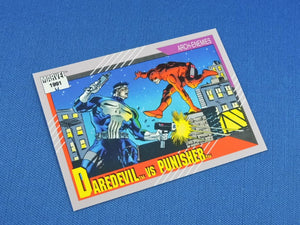 Marvel Collector Cards - 1991 Marvel Universe Series 2 - #116 Daredevil vs Punisher