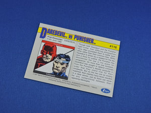 Marvel Collector Cards - 1991 Marvel Universe Series 2 - #116 Daredevil vs Punisher