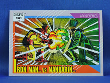 Charger l&#39;image dans la galerie, Marvel Collector Cards - 1991 Marvel Universe Series 2 - #118 Iron Man vs Mandarin
