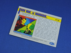 Marvel Collector Cards - 1991 Marvel Universe Series 2 - #118 Iron Man vs Mandarin