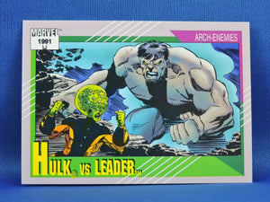 Marvel Collector Cards - 1991 Marvel Universe Series 2 - #119 Hulk vs Leader