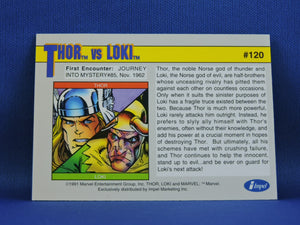 Marvel Collector Cards - 1991 Marvel Universe Series 2 - #120 Thor vs Loki