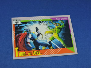 Marvel Collector Cards - 1991 Marvel Universe Series 2 - #120 Thor vs Loki