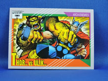 Charger l&#39;image dans la galerie, Marvel Collector Cards - 1991 Marvel Universe Series 2 - #122 Thor vs Ulik
