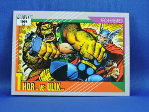 Marvel Collector Cards - 1991 Marvel Universe Series 2 - #122 Thor vs Ulik