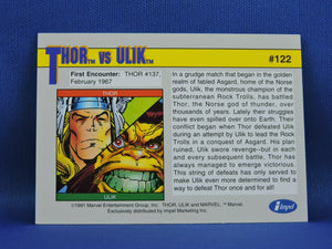 Marvel Collector Cards - 1991 Marvel Universe Series 2 - #122 Thor vs Ulik