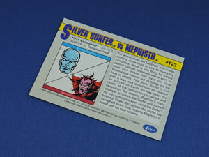 Marvel Collector Cards - 1991 Marvel Universe Series 2 - #123 Silver Surfer vs Mephisto