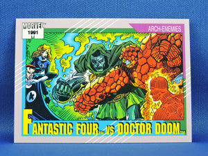 Marvel Collector Cards - 1991 Marvel Universe Series 2 - #124 Fantastic Four vs Doctor Doom