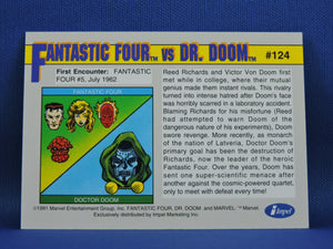 Marvel Collector Cards - 1991 Marvel Universe Series 2 - #124 Fantastic Four vs Doctor Doom