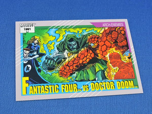 Marvel Collector Cards - 1991 Marvel Universe Series 2 - #124 Fantastic Four vs Doctor Doom