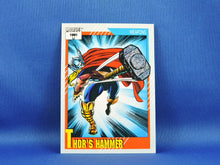 Charger l&#39;image dans la galerie, Marvel Collector Cards - 1991 Marvel Universe Series 2 - #128 Thor&#39;s Hammer
