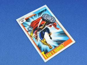 Marvel Collector Cards - 1991 Marvel Universe Series 2 - #128 Thor's Hammer