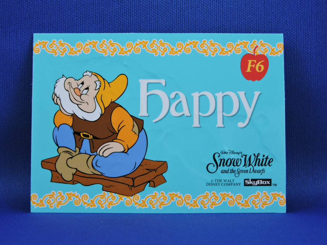 Skybox - Walt Disney - 1994 - Snow White and the Seven Dwarfs - F6 Happy