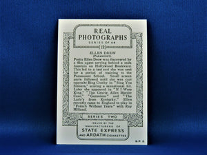 Real Photographs Collector Cards - 1939 - Series Two - #12 Ellen Drew