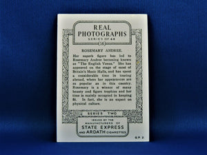 Real Photographs Collector Cards - 1939 - Series Two - #16 Rosemary Andree