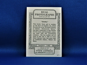 Real Photographs Collector Cards - 1939 - Series Two - #18 "Diana"