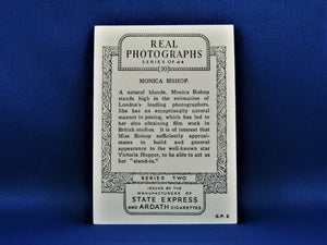 Real Photographs Collector Cards - 1939 - Series Two - #20 Monica Bishop