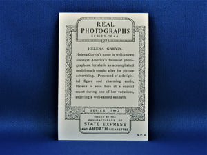 Real Photographs Collector Cards - 1939 - Series Two - #22 Helena Garvin