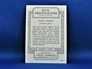 Real Photographs Collector Cards - 1939 - Series Two - #24 Helen Parrish