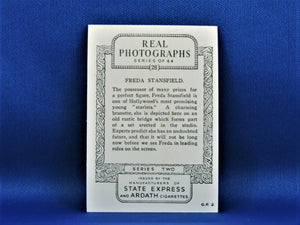 Real Photographs Collector Cards - 1939 - Series Two - #28 Freda Stansfield