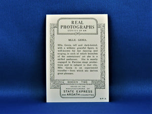 Real Photographs Collector Cards - 1939 - Series Two - #34 Mlle. Genia