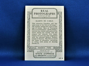 Real Photographs Collector Cards - 1939 - Series Two - #35 Gladys De Carlo