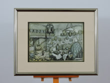 Load image into Gallery viewer, Paper Tole - 3D - Decoupage - Anton Pieck - Green Kitchen Scene
