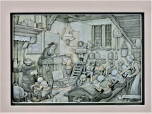 Load image into Gallery viewer, Paper Tole - 3D - Decoupage - Anton Pieck - Green School Room
