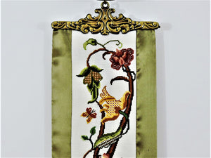 MXB Crafts - Jacobean Cross Stitch Bell Pull