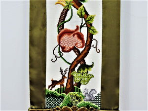 MXB Crafts - Jacobean Cross Stitch Bell Pull
