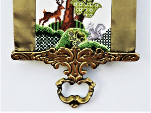 MXB Crafts - Jacobean Cross Stitch Bell Pull