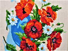 Charger l&#39;image dans la galerie, MXB Crafts - Needlepoint - Poppies in Flower Pot
