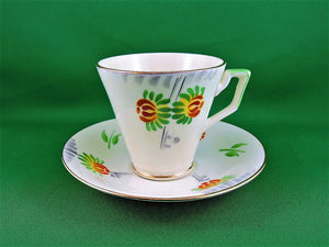 Tea Cup - Delphine - #1812 - Fine Bone China Tea Cup and Matching Saucer