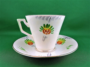 Tea Cup - Delphine - #1812 - Fine Bone China Tea Cup and Matching Saucer