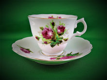 Charger l&#39;image dans la galerie, Tea Cup - Westville - Pink Roses - Fine Bone China Tea Cup and Matching Saucer
