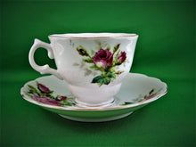 Charger l&#39;image dans la galerie, Tea Cup - Westville - Pink Roses - Fine Bone China Tea Cup and Matching Saucer
