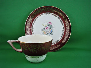 Tea Cup - Quaker Girl - Fine Bone China Tea Cup and Matching Saucer