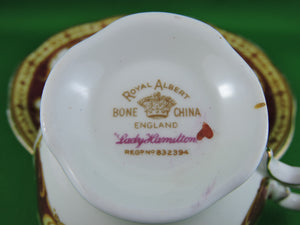 Tea Cup - Royal Albert - Lady Hamilton - Fine Bone China Tea Cup and Matching Saucer