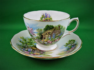 Tea Cup - Royal Vale - Pattern #7382 - Fine Bone China Tea Cup and Matching Saucer