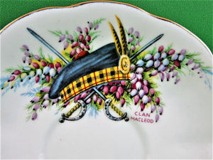 Tea Cup - Queen Anne - "Glengarrys" - Clan MacLean - Fine Bone China Tea Cup and Matching Saucer