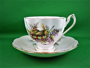 Tea Cup - Queen Anne - "Glengarrys" - Clan MacLean - Fine Bone China Tea Cup and Matching Saucer