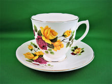 Charger l&#39;image dans la galerie, Tea Cup - Elizabethan - White with Roses - Fine Bone China Tea Cup and Matching Saucer
