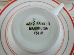 Tea Cup - Myott, Son & Co Ltd - Manchuria 1341B - Hand Painted - China Tea Cup and Saucer